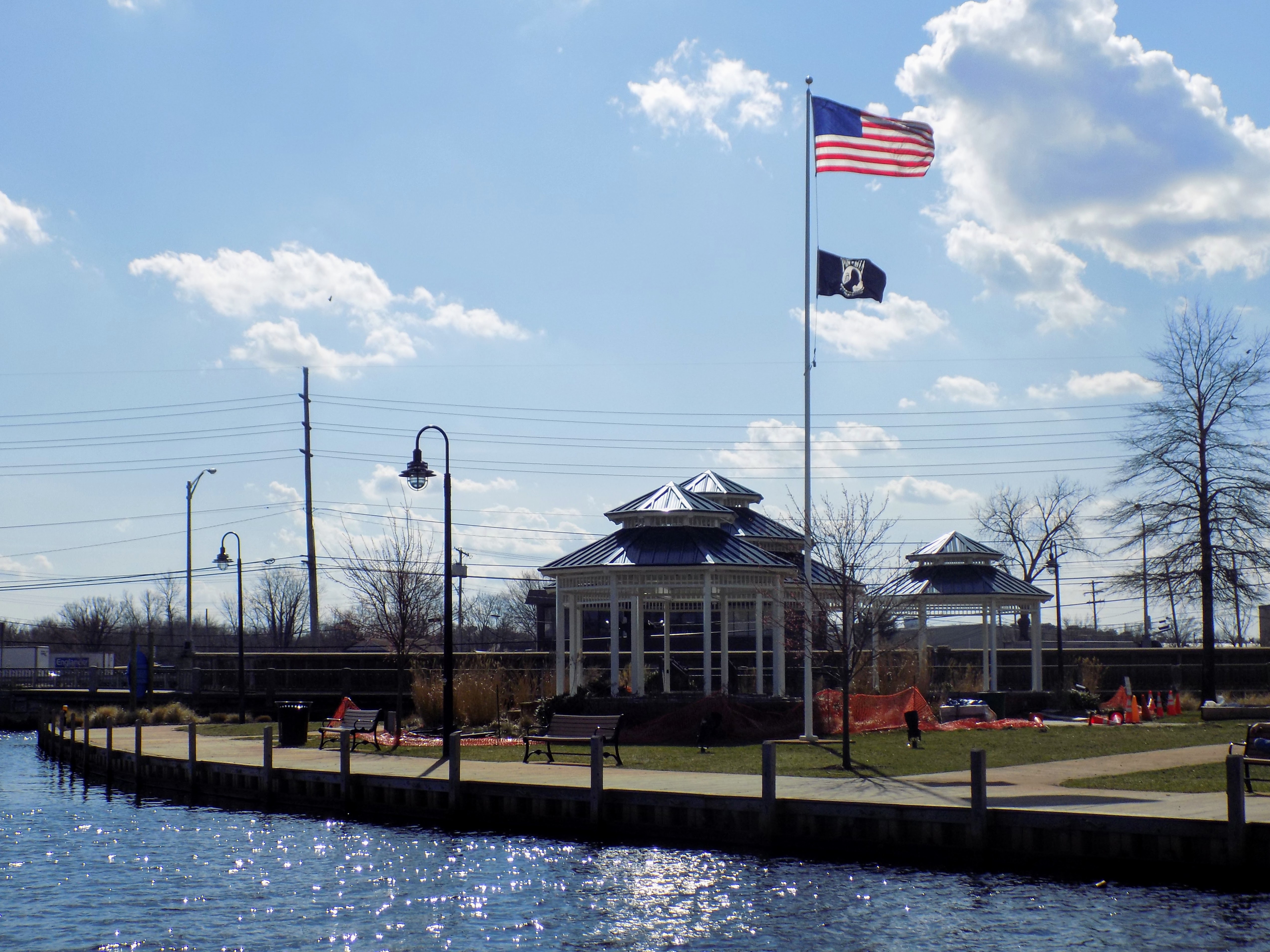 Gazebo at Huddy Park along the Toms River waterfront, downtown Toms River, New Jersey